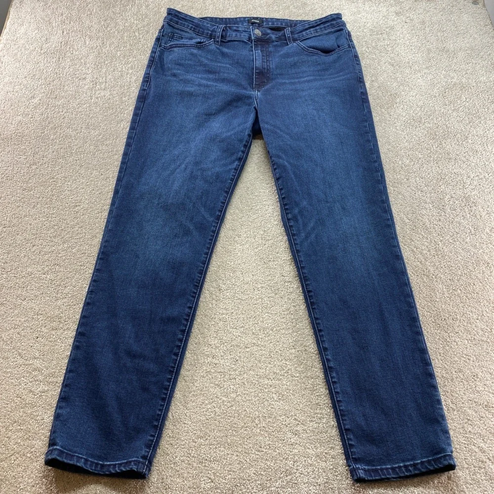 Express Straight Leg Jeans Mens 34x32 Dark Blue Excellent‎ Stretch EX0005553
